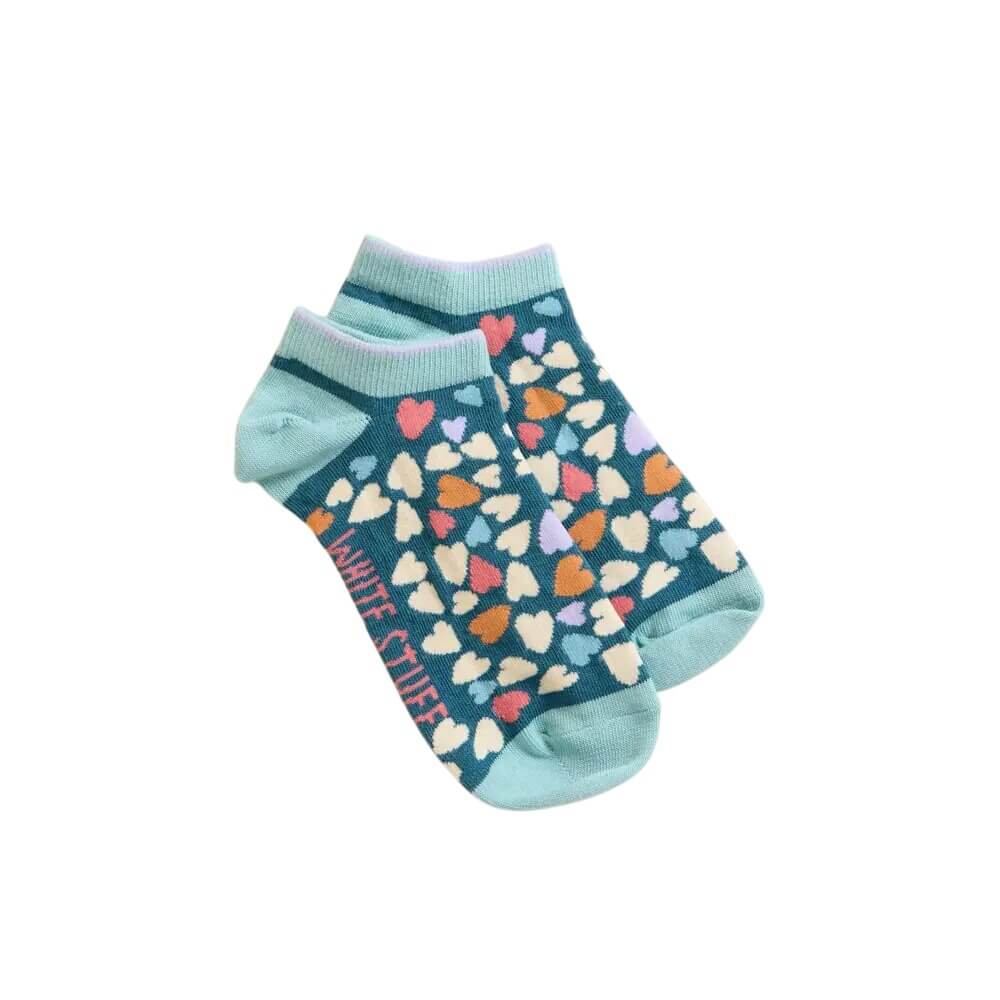 White Stuff Heart Trainer Socks